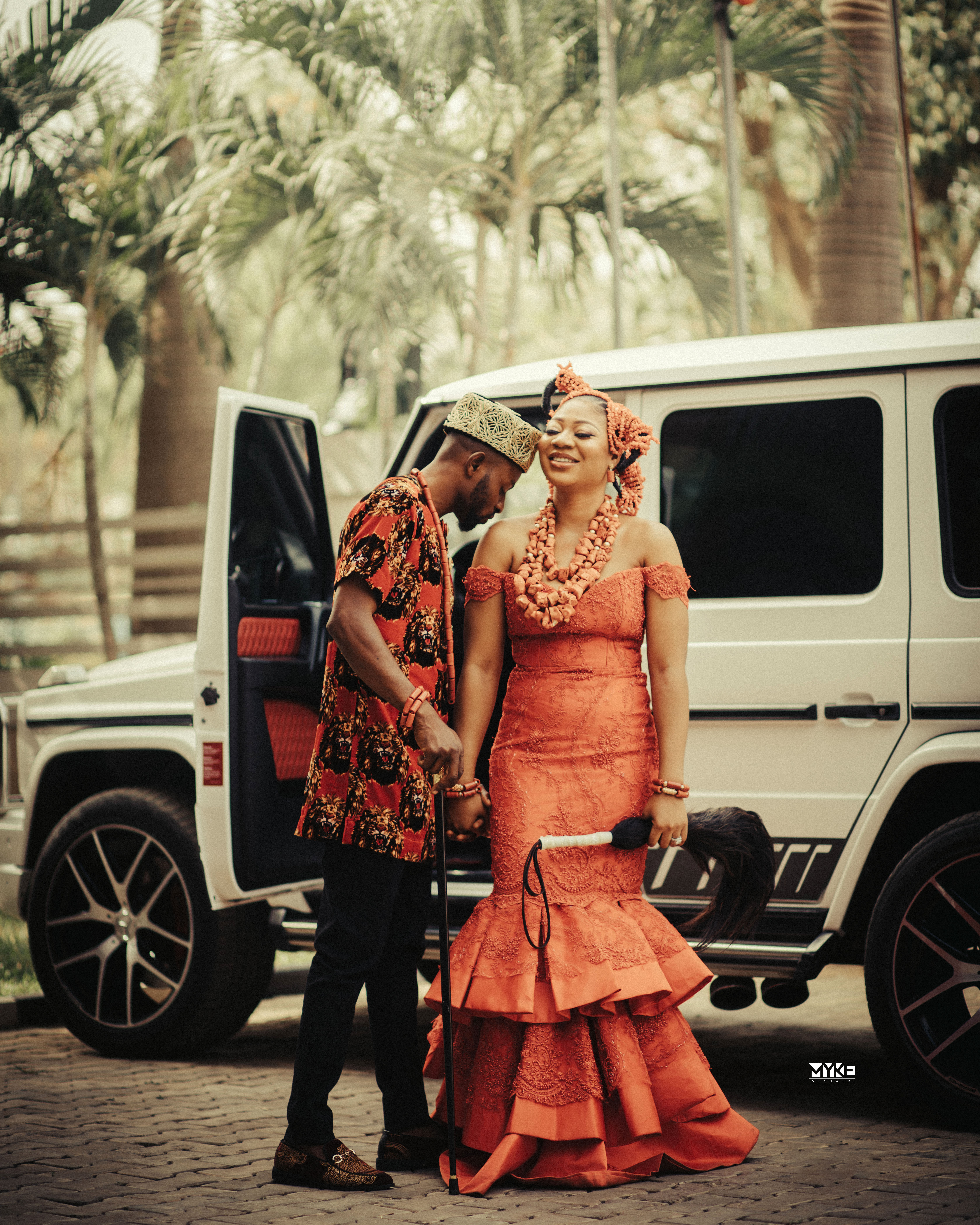 Bride and groom portrait by Myke Visuals